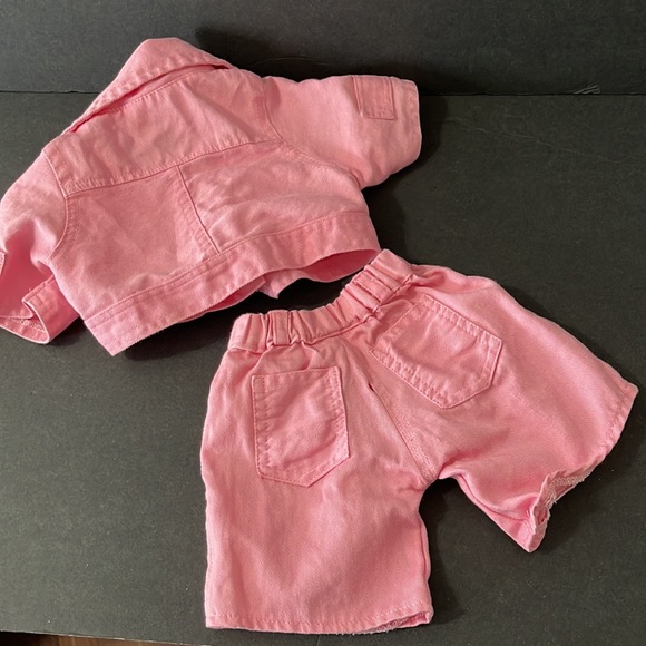 WACKY BEAR BUILD A BEAR PINK DENIM JACKET AND PANTS - Picture 4 of 6